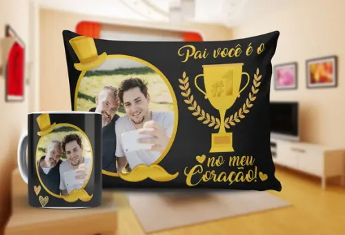Presente Pai Personalizado Foto Pai Você É o Numero 1