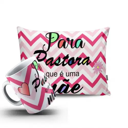 Presente para Pastora Kit Almofada e Caneca Presente Gospel