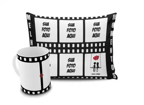 Presente Personalizado com Foto Namorados Kit Casal Amor