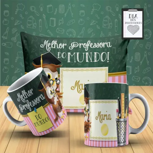 Presente Personalizado Melhor professora do mundo