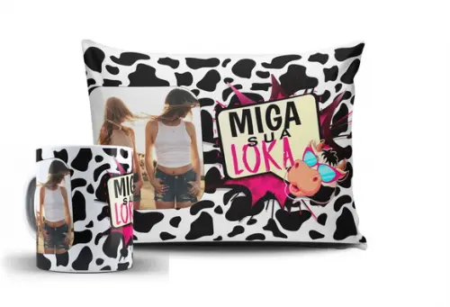 Presente personalizado com foto Miga sua loka