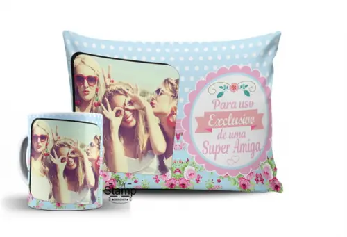 Presente Personalizado com Foto Uso Exclusivo Super Amiga