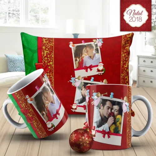 Presente natal personalizado com foto feliz natal