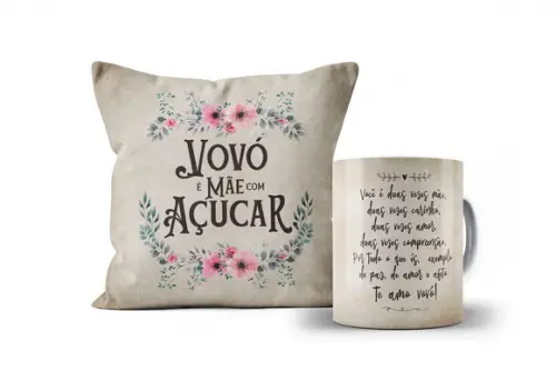 Presente Vovó É Mãe com Açúcar Kit