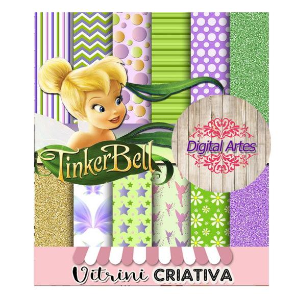 Kit Digital Papéis Tinker Bell