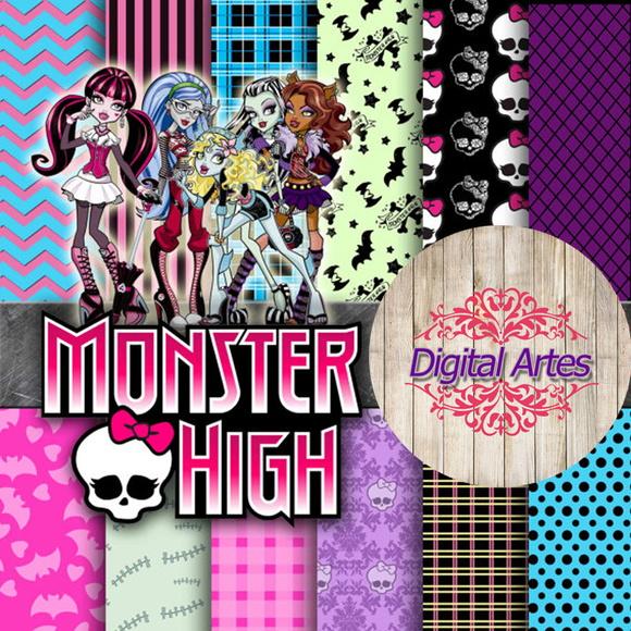Kit Digital Papéis MonsterHigh