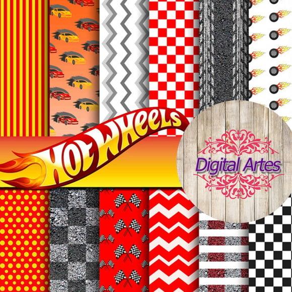 Kit Digital Papéis Hot Wheels