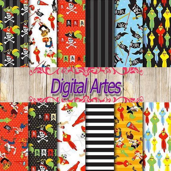 Kit Digital Papéis Piratas