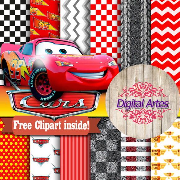 Kit Digital Papéis Carros