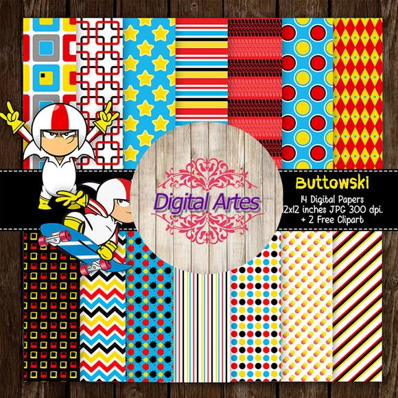 Kit Digital Papéis Buttowski