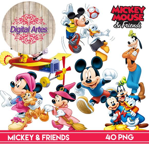 Kit Digital Mickey e Amigos