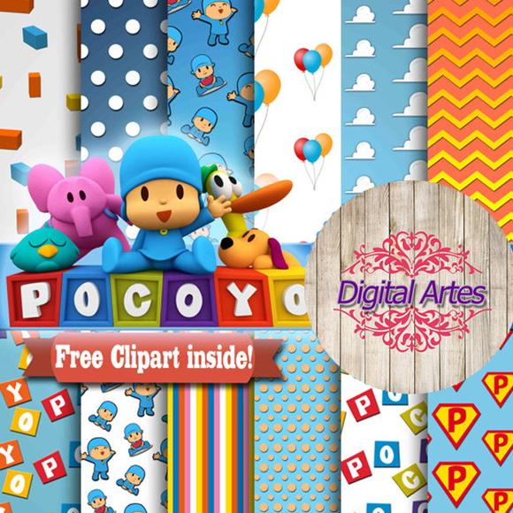 Kit Digital Papéis Pocoyo