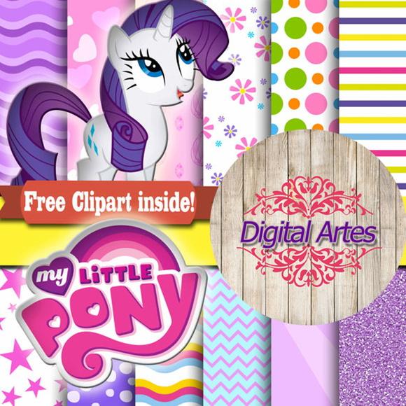 Kit Digital Papéis My Little Pony