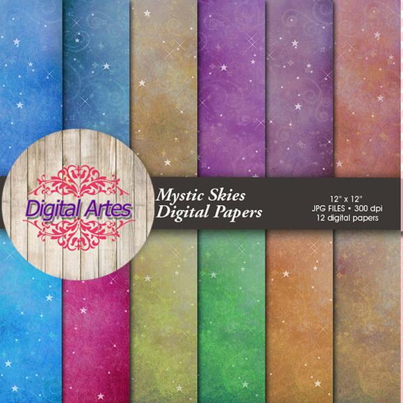 Kit Digital Papéis Estrelado