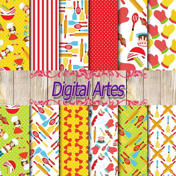 Kit Digital Papéis Cozinha