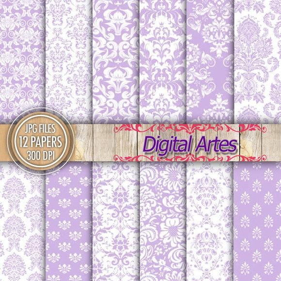Kit Digital Papéis Florais Rosa e Branco