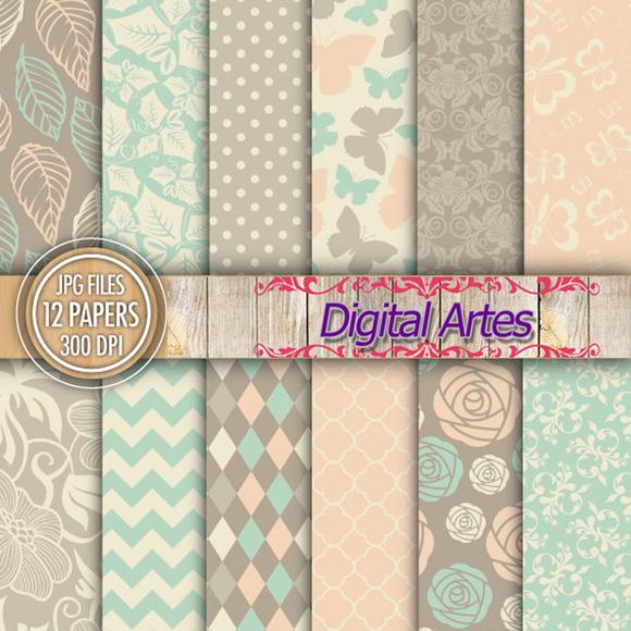 Kit Digital Papéis Florais