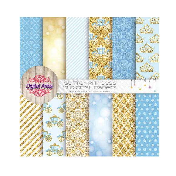 Kit Digital Papéis Princesas Mod:03