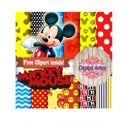 Kit Digital Papéis Mickey