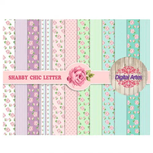 Kit Digital Papéis Florais