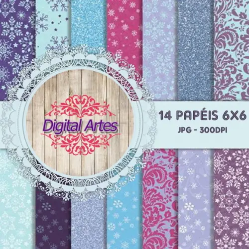 Kit Digital Papéis Frozen