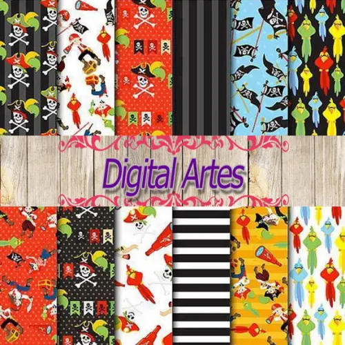 Kit Digital Papéis Piratas