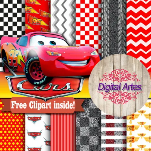 Kit Digital Papéis Carros