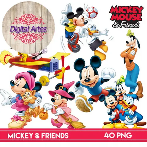 Kit Digital Mickey e Amigos