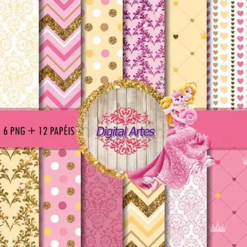 Kit Digital Papéis A Bela Adormecida