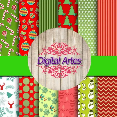 Kit Digital Papéis Natal