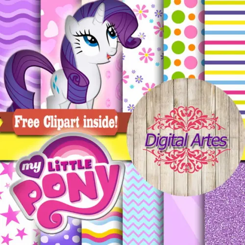 Kit Digital Papéis My Little Pony