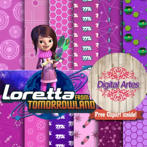 Kit Digital Papéis Loretta