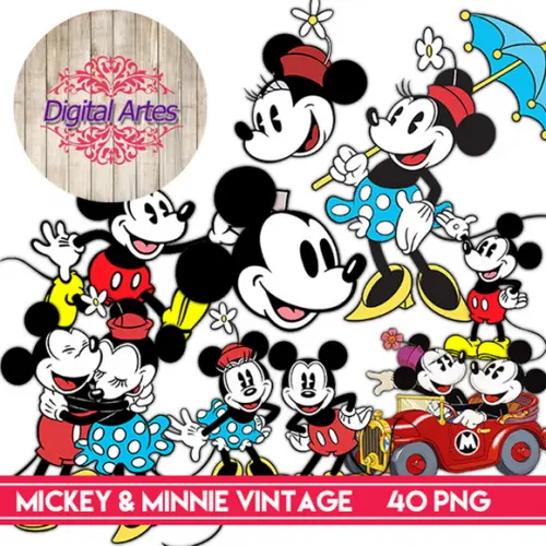 Kit Digital Mickey e Minnie