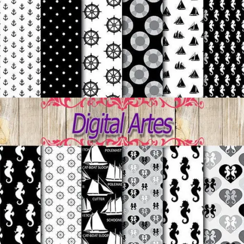 Kit Digital Papéis Náutico