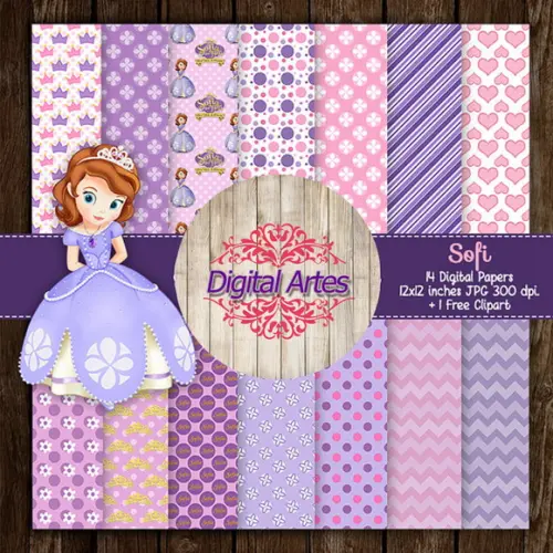 Kit Digital Papéis Sofia