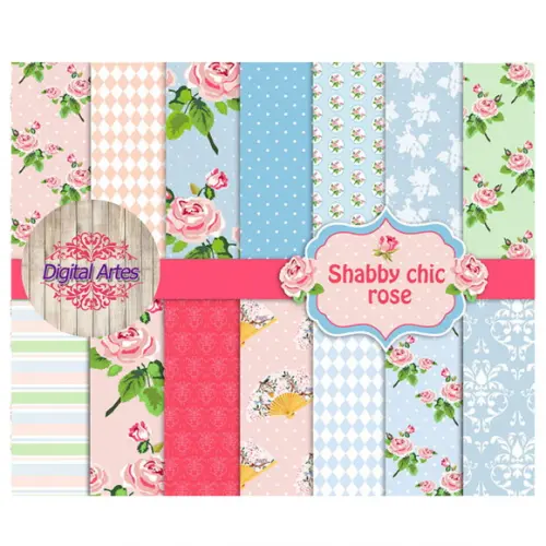 Kit Digital Papéis Florais