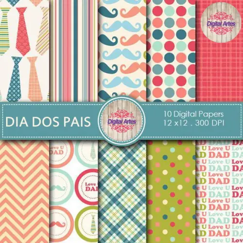 Kit Digital Papéis Dia dos Pais