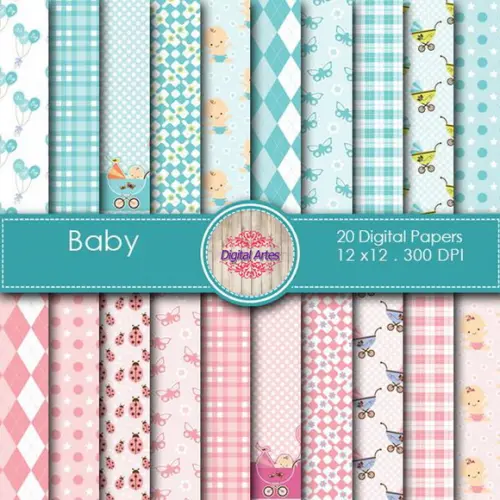 Kit Digital Papéis Bebê