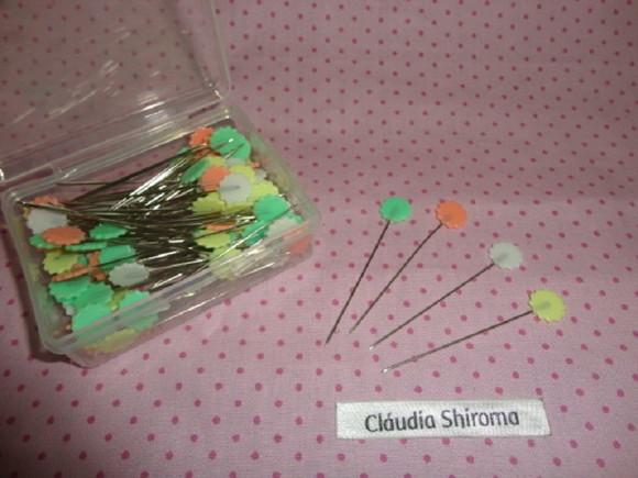 Caixa de alfinetes cabeça de flor