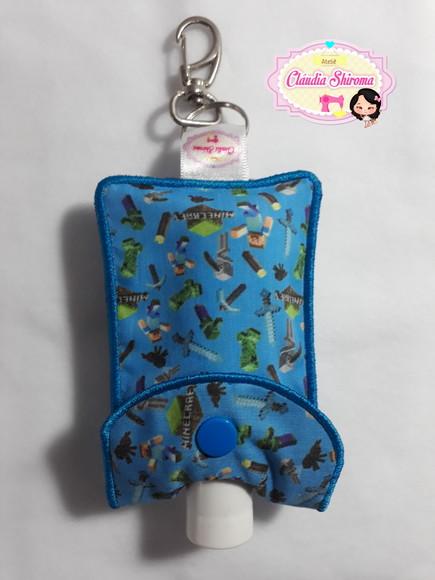 Chaveiro porta álcool em gel