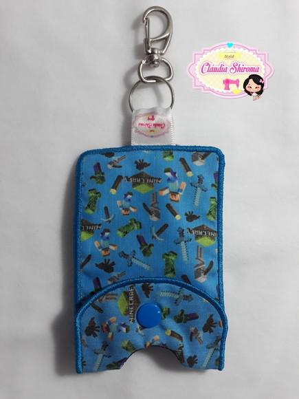 Chaveiro porta álcool em gel