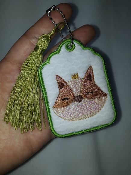 Chaveiro Ursa e Nome Bordado Personalizado