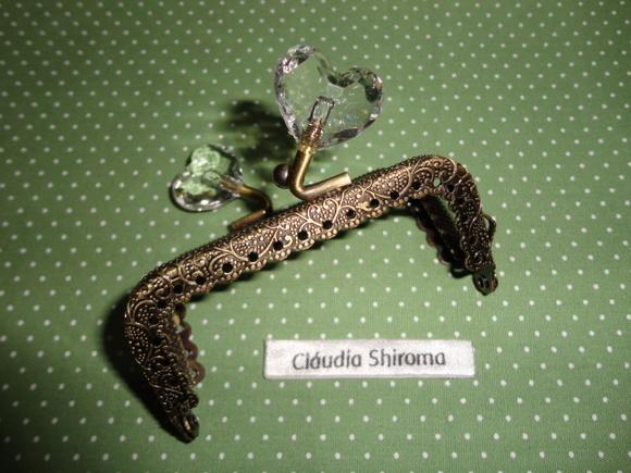 Fecho da vovó coração acrílico