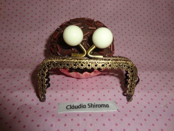 Fecho da vovó quadrado bolinha colorida branco