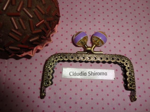 Fecho da vovó quadrado lilás brilho