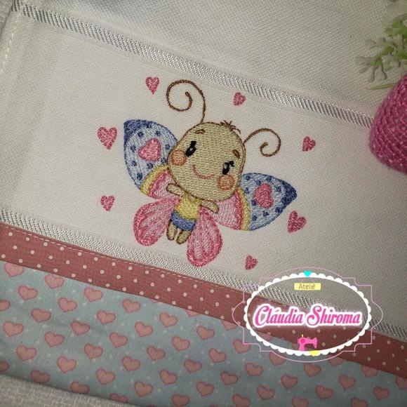 Fralda boca bordada personalizada