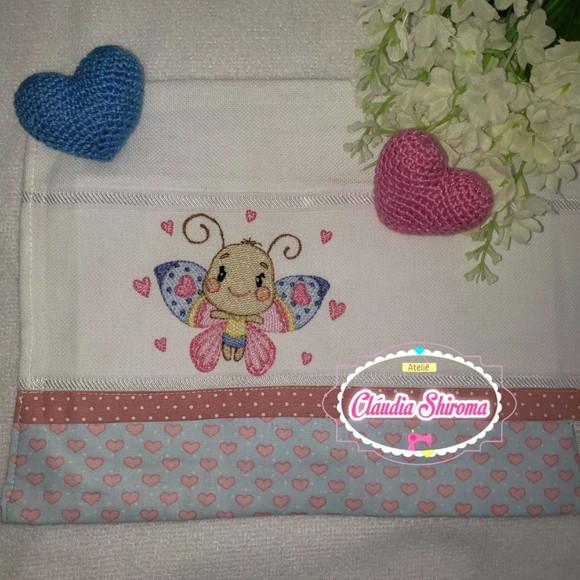 Fralda boca bordada personalizada