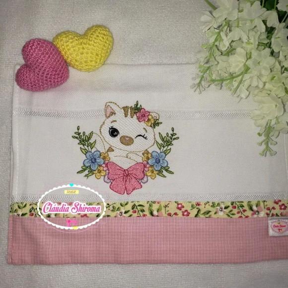 Fralda boca bordada personalizada