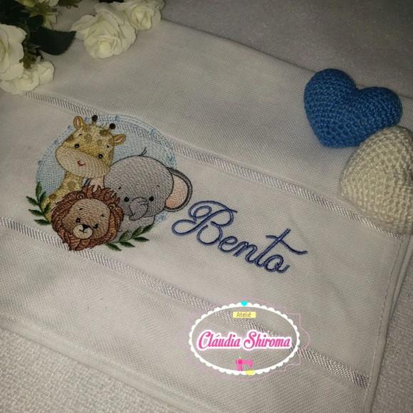 Fralda boca bordada personalizada