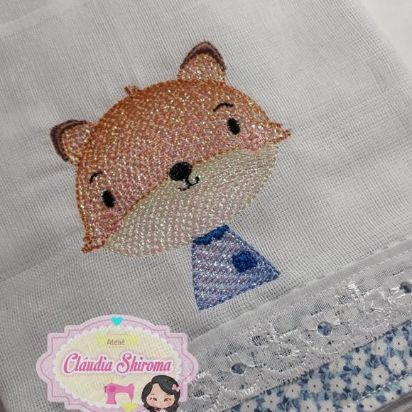 Fralda boca bordada personalizada